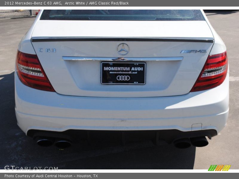 Arctic White / AMG Classic Red/Black 2012 Mercedes-Benz C 63 AMG