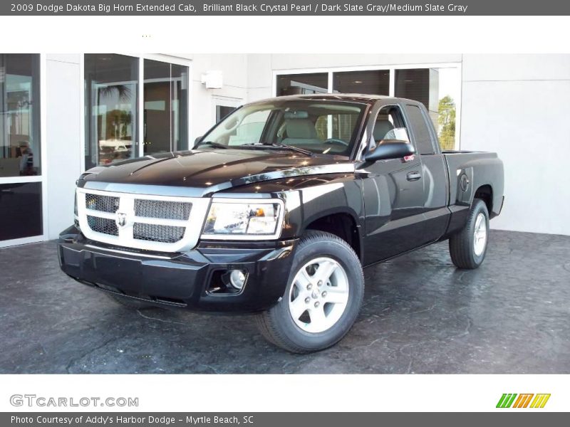 Brilliant Black Crystal Pearl / Dark Slate Gray/Medium Slate Gray 2009 Dodge Dakota Big Horn Extended Cab