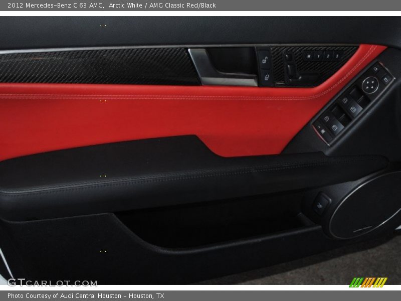 Arctic White / AMG Classic Red/Black 2012 Mercedes-Benz C 63 AMG