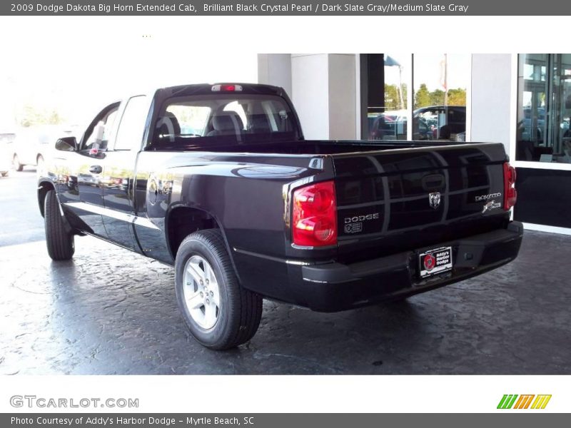 Brilliant Black Crystal Pearl / Dark Slate Gray/Medium Slate Gray 2009 Dodge Dakota Big Horn Extended Cab