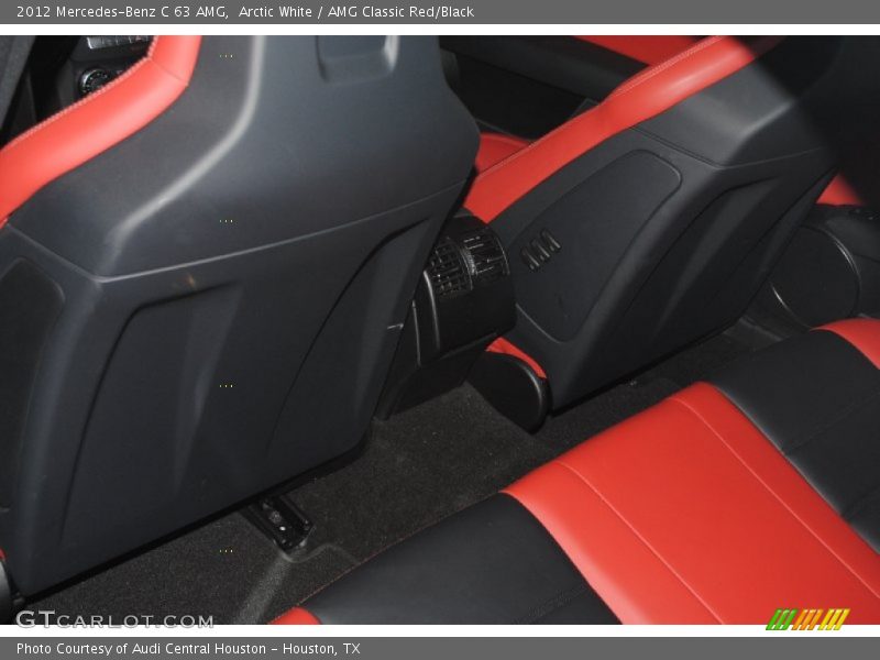 Arctic White / AMG Classic Red/Black 2012 Mercedes-Benz C 63 AMG