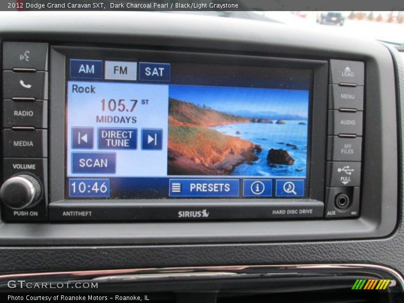 Dark Charcoal Pearl / Black/Light Graystone 2012 Dodge Grand Caravan SXT