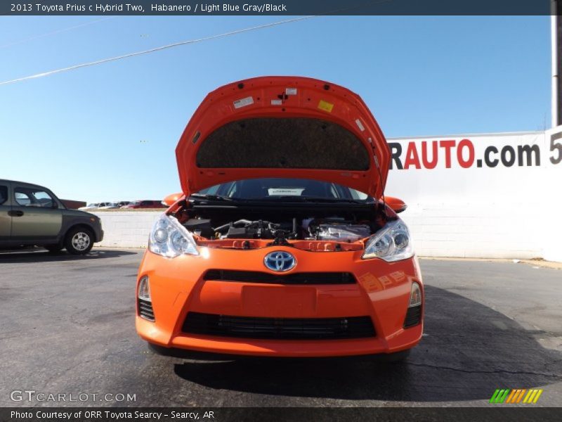 Habanero / Light Blue Gray/Black 2013 Toyota Prius c Hybrid Two