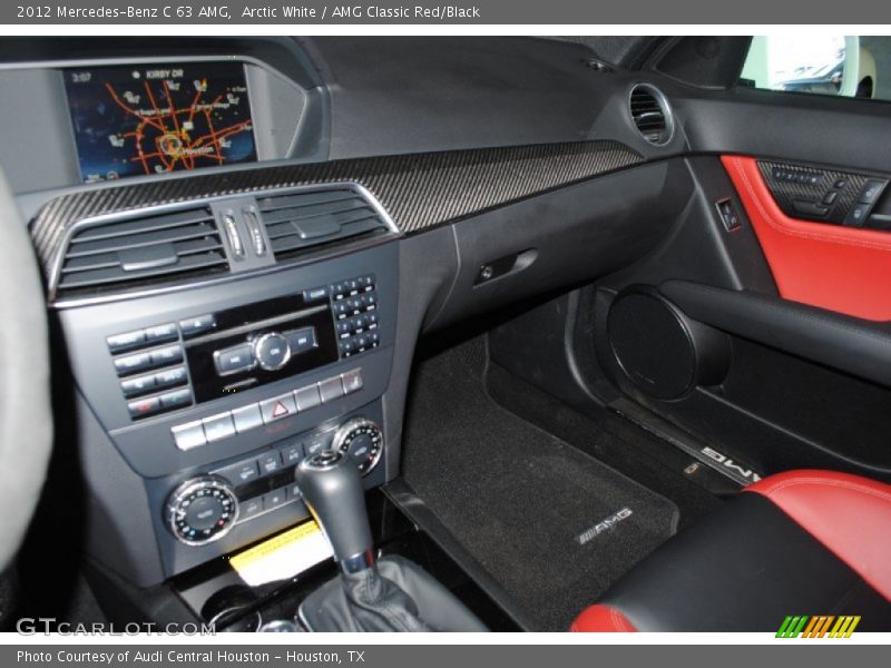 Arctic White / AMG Classic Red/Black 2012 Mercedes-Benz C 63 AMG