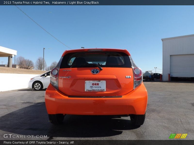 Habanero / Light Blue Gray/Black 2013 Toyota Prius c Hybrid Two