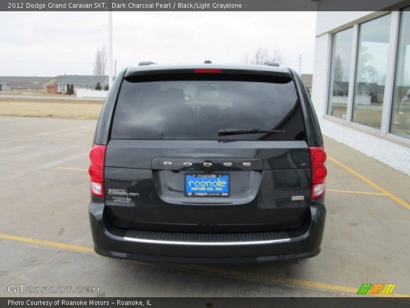 Dark Charcoal Pearl / Black/Light Graystone 2012 Dodge Grand Caravan SXT