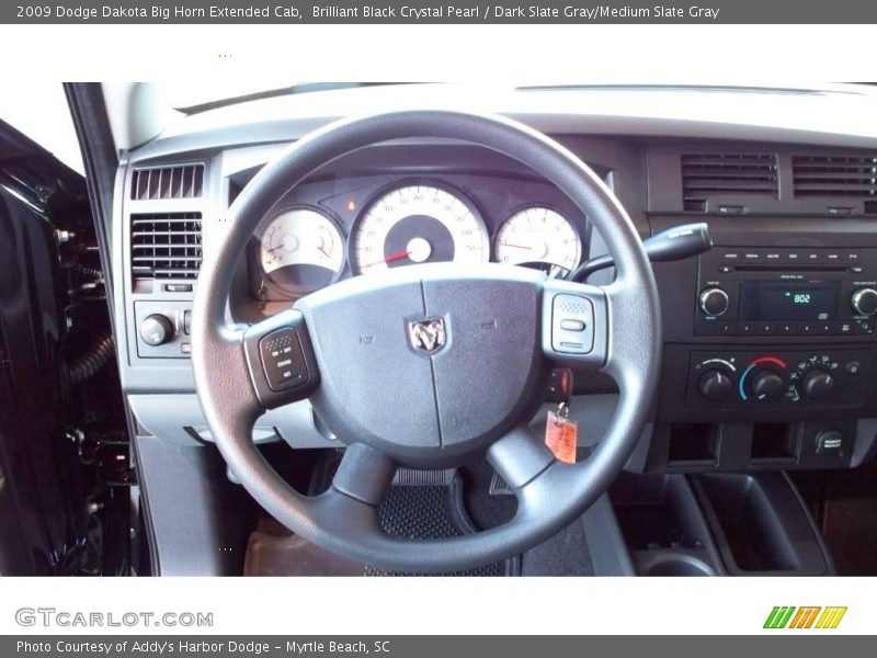 Brilliant Black Crystal Pearl / Dark Slate Gray/Medium Slate Gray 2009 Dodge Dakota Big Horn Extended Cab