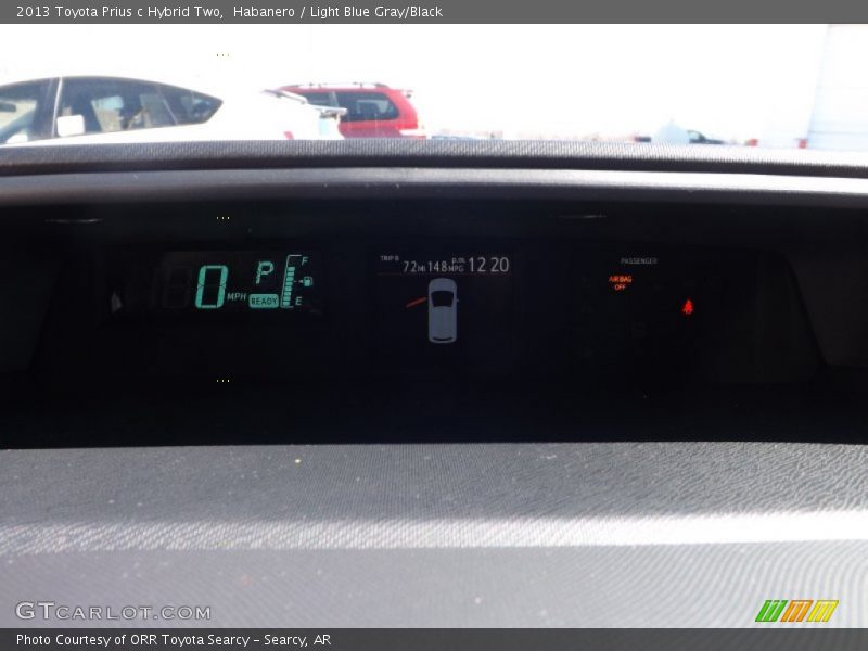 Habanero / Light Blue Gray/Black 2013 Toyota Prius c Hybrid Two