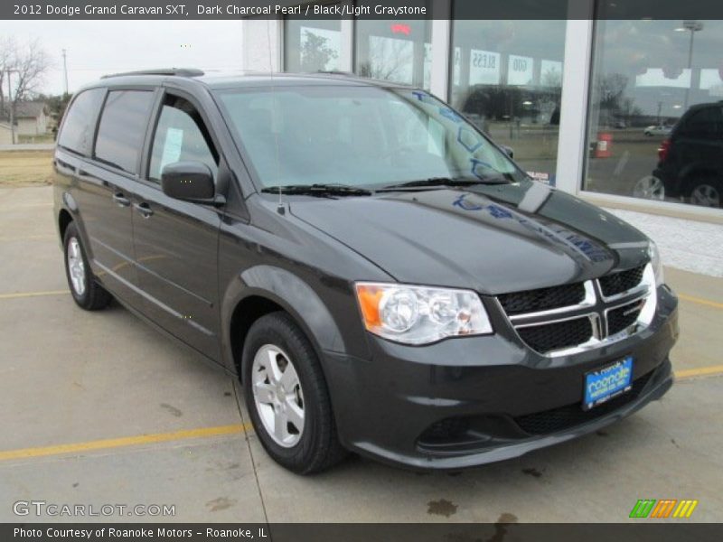 Dark Charcoal Pearl / Black/Light Graystone 2012 Dodge Grand Caravan SXT