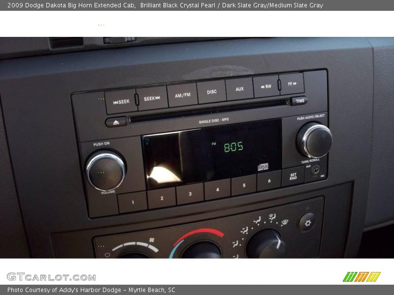 Brilliant Black Crystal Pearl / Dark Slate Gray/Medium Slate Gray 2009 Dodge Dakota Big Horn Extended Cab
