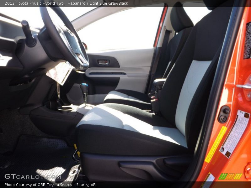Habanero / Light Blue Gray/Black 2013 Toyota Prius c Hybrid Two