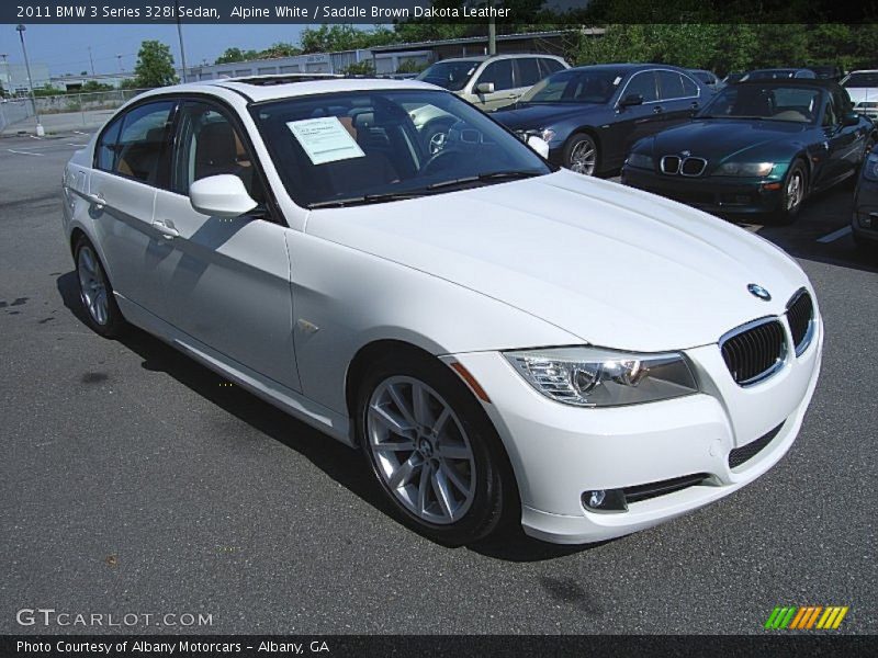 Alpine White / Saddle Brown Dakota Leather 2011 BMW 3 Series 328i Sedan