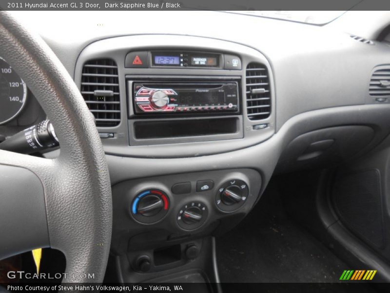 Dark Sapphire Blue / Black 2011 Hyundai Accent GL 3 Door