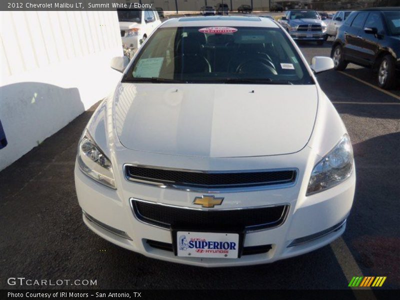 Summit White / Ebony 2012 Chevrolet Malibu LT