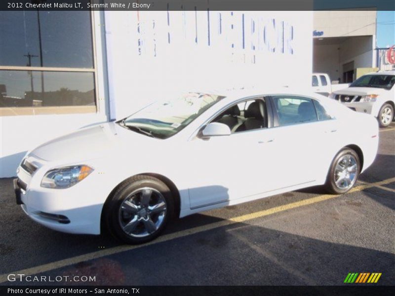 Summit White / Ebony 2012 Chevrolet Malibu LT