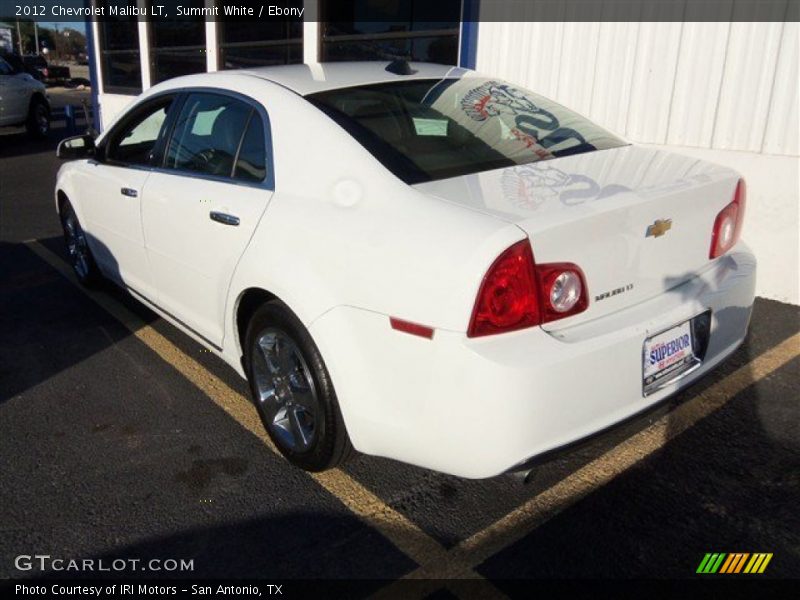 Summit White / Ebony 2012 Chevrolet Malibu LT