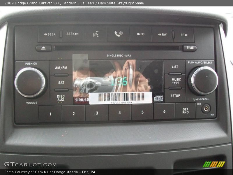 Modern Blue Pearl / Dark Slate Gray/Light Shale 2009 Dodge Grand Caravan SXT