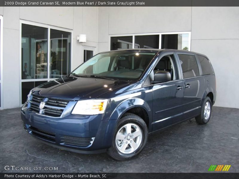 Modern Blue Pearl / Dark Slate Gray/Light Shale 2009 Dodge Grand Caravan SE
