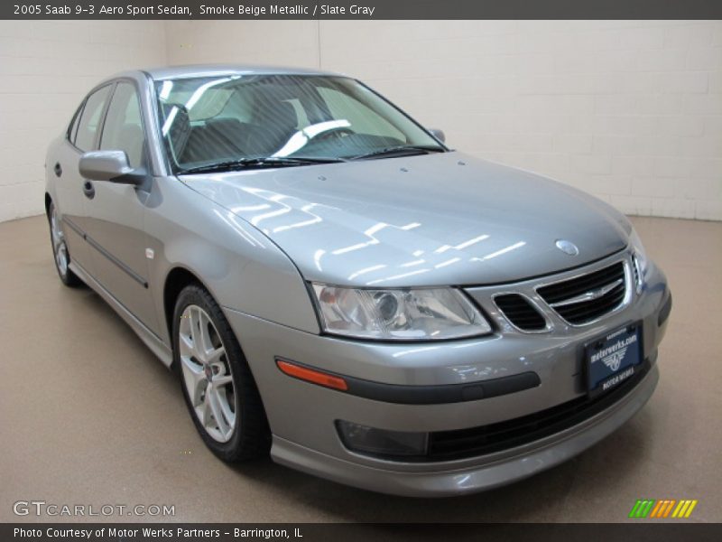 Smoke Beige Metallic / Slate Gray 2005 Saab 9-3 Aero Sport Sedan