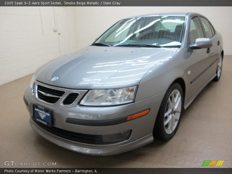 Smoke Beige Metallic / Slate Gray 2005 Saab 9-3 Aero Sport Sedan