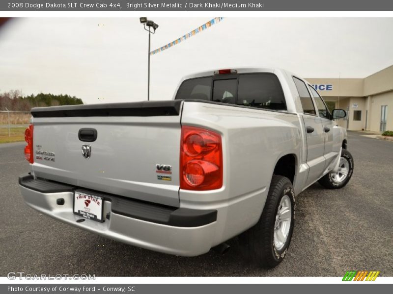 Bright Silver Metallic / Dark Khaki/Medium Khaki 2008 Dodge Dakota SLT Crew Cab 4x4