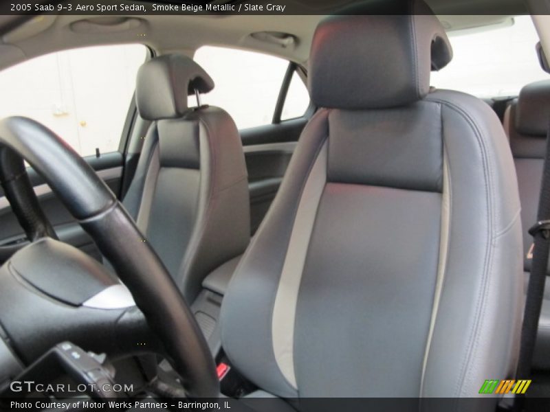 Smoke Beige Metallic / Slate Gray 2005 Saab 9-3 Aero Sport Sedan