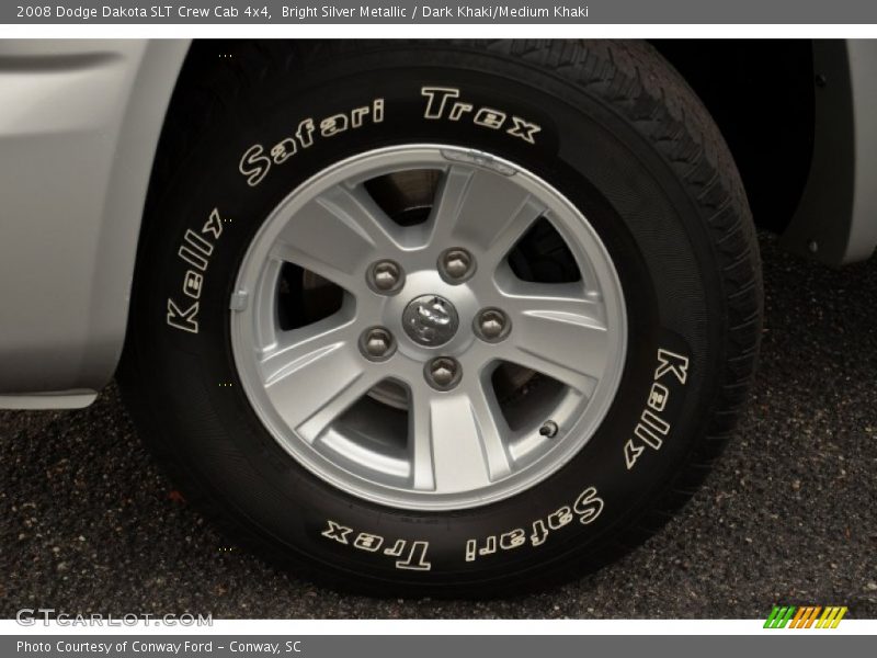 Bright Silver Metallic / Dark Khaki/Medium Khaki 2008 Dodge Dakota SLT Crew Cab 4x4
