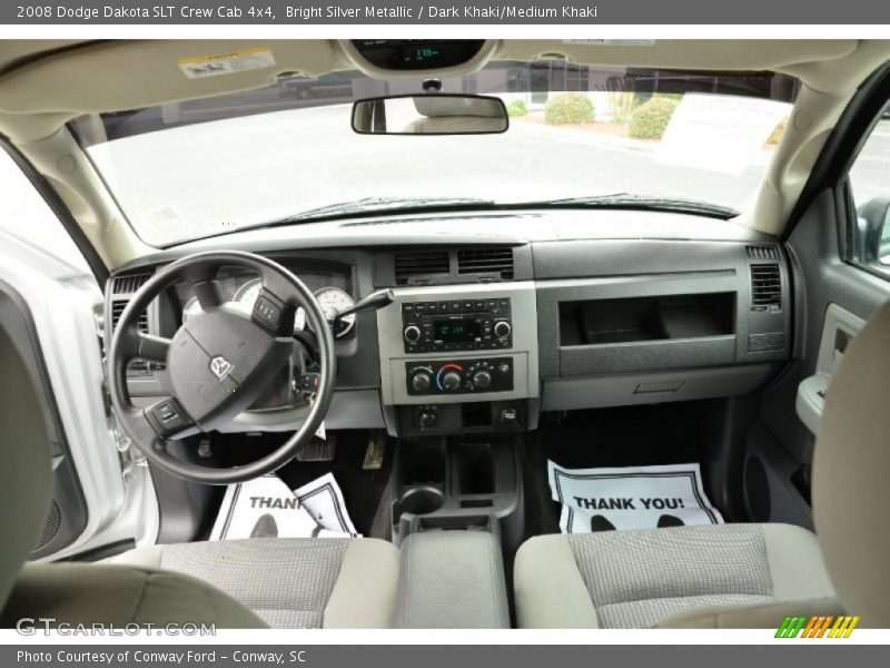 Bright Silver Metallic / Dark Khaki/Medium Khaki 2008 Dodge Dakota SLT Crew Cab 4x4
