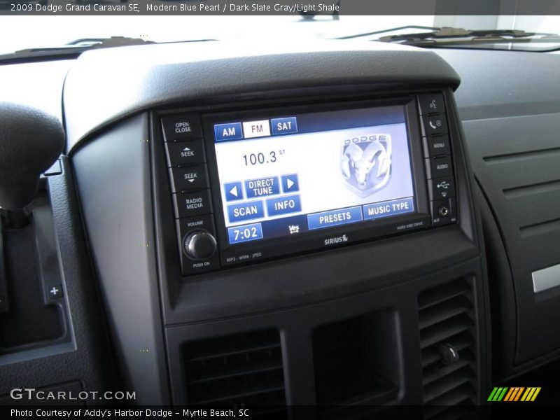 Modern Blue Pearl / Dark Slate Gray/Light Shale 2009 Dodge Grand Caravan SE