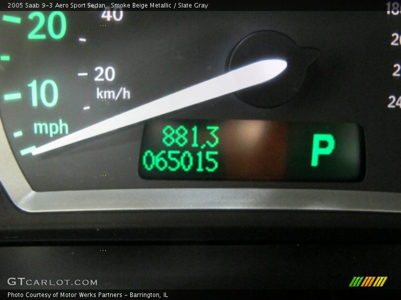 Smoke Beige Metallic / Slate Gray 2005 Saab 9-3 Aero Sport Sedan