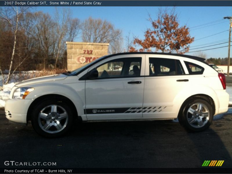 Stone White / Pastel Slate Gray 2007 Dodge Caliber SXT