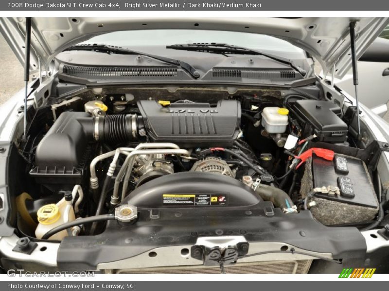Bright Silver Metallic / Dark Khaki/Medium Khaki 2008 Dodge Dakota SLT Crew Cab 4x4
