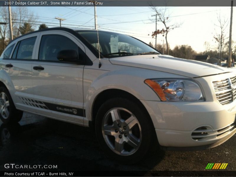 Stone White / Pastel Slate Gray 2007 Dodge Caliber SXT