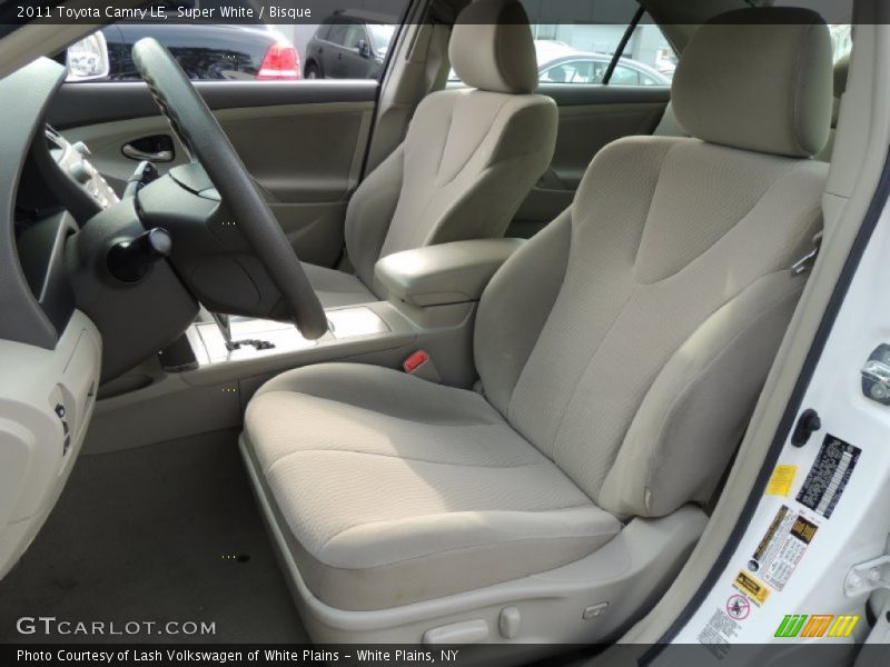 Front Seat of 2011 Camry LE