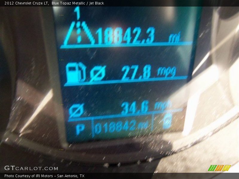 Blue Topaz Metallic / Jet Black 2012 Chevrolet Cruze LT