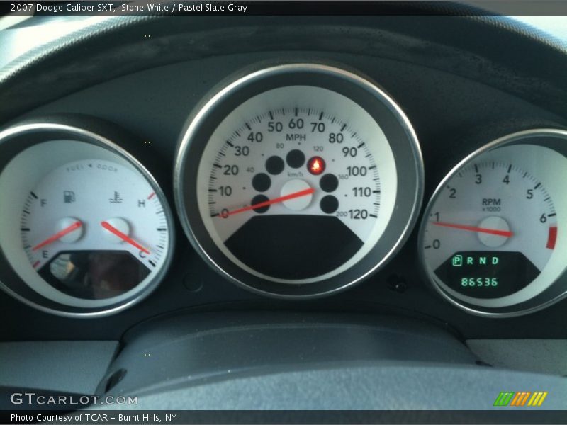 Stone White / Pastel Slate Gray 2007 Dodge Caliber SXT