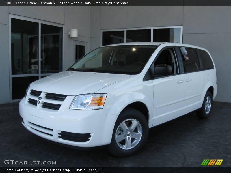 Stone White / Dark Slate Gray/Light Shale 2009 Dodge Grand Caravan SE