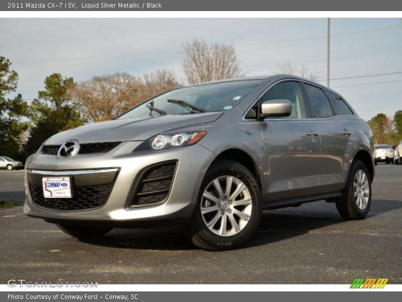 Liquid Silver Metallic / Black 2011 Mazda CX-7 i SV