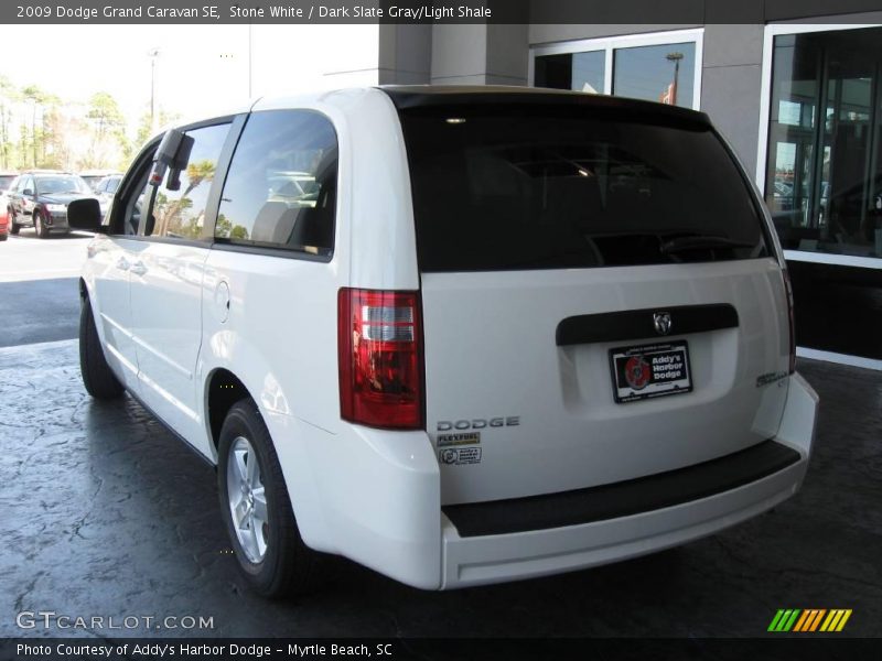 Stone White / Dark Slate Gray/Light Shale 2009 Dodge Grand Caravan SE