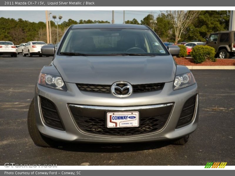 Liquid Silver Metallic / Black 2011 Mazda CX-7 i SV