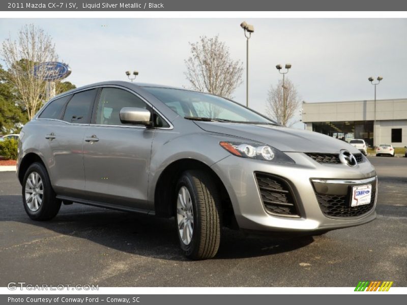 Liquid Silver Metallic / Black 2011 Mazda CX-7 i SV
