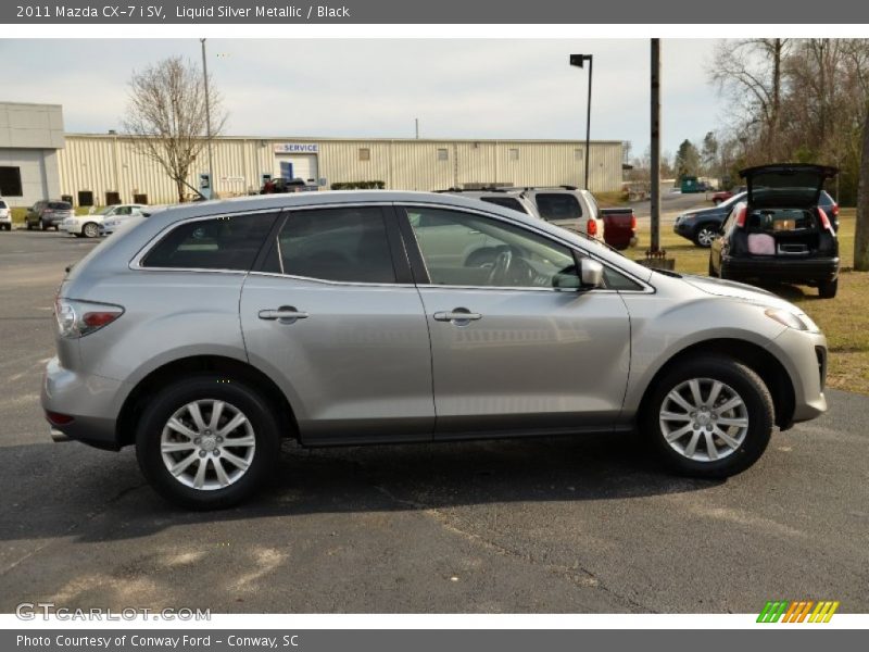 Liquid Silver Metallic / Black 2011 Mazda CX-7 i SV