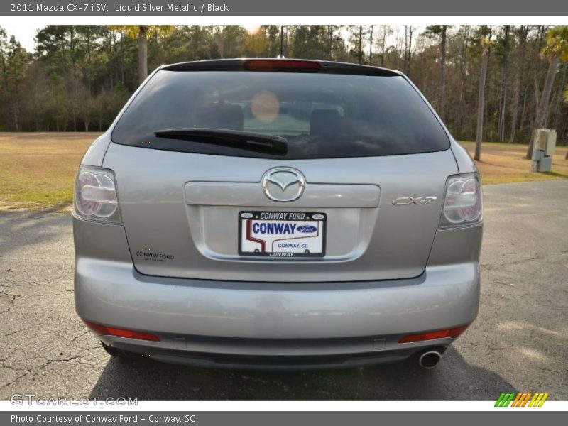 Liquid Silver Metallic / Black 2011 Mazda CX-7 i SV
