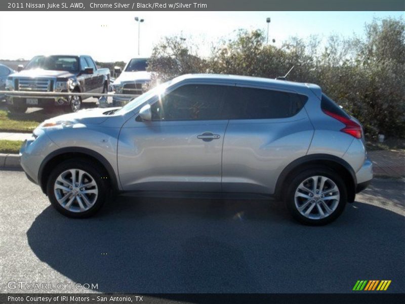 Chrome Silver / Black/Red w/Silver Trim 2011 Nissan Juke SL AWD