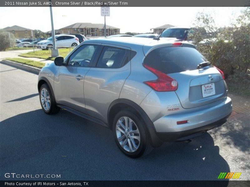 Chrome Silver / Black/Red w/Silver Trim 2011 Nissan Juke SL AWD