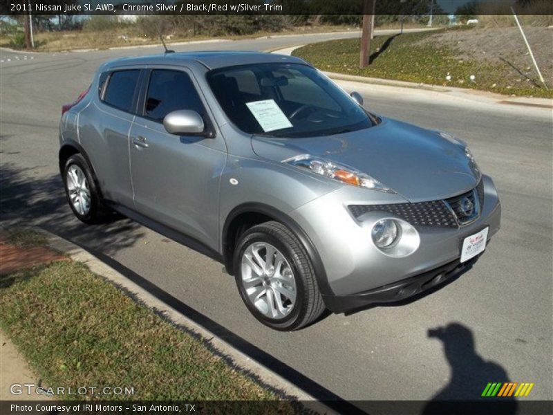 Chrome Silver / Black/Red w/Silver Trim 2011 Nissan Juke SL AWD