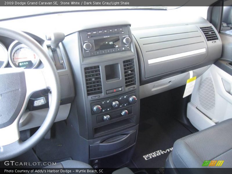 Stone White / Dark Slate Gray/Light Shale 2009 Dodge Grand Caravan SE