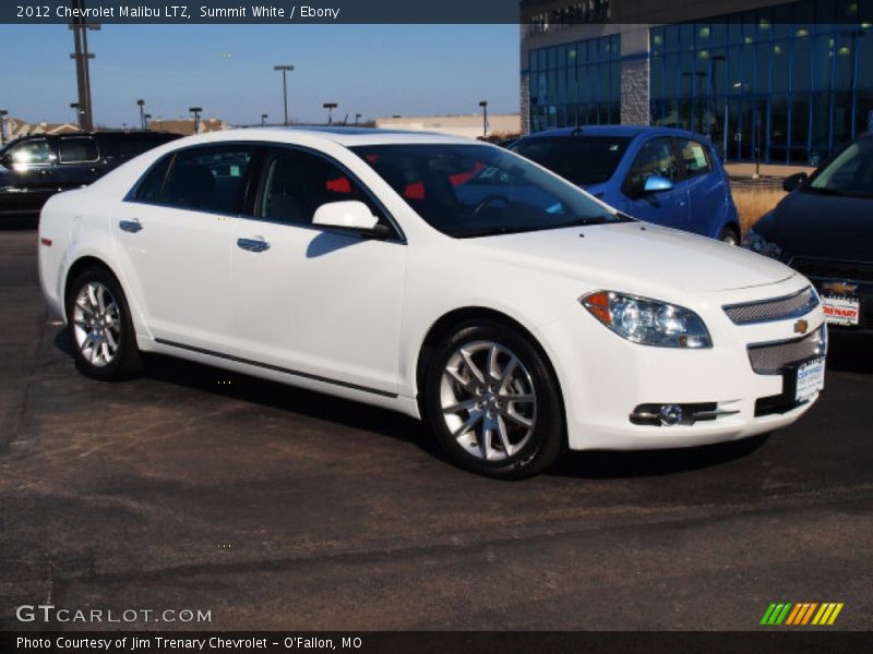 Summit White / Ebony 2012 Chevrolet Malibu LTZ