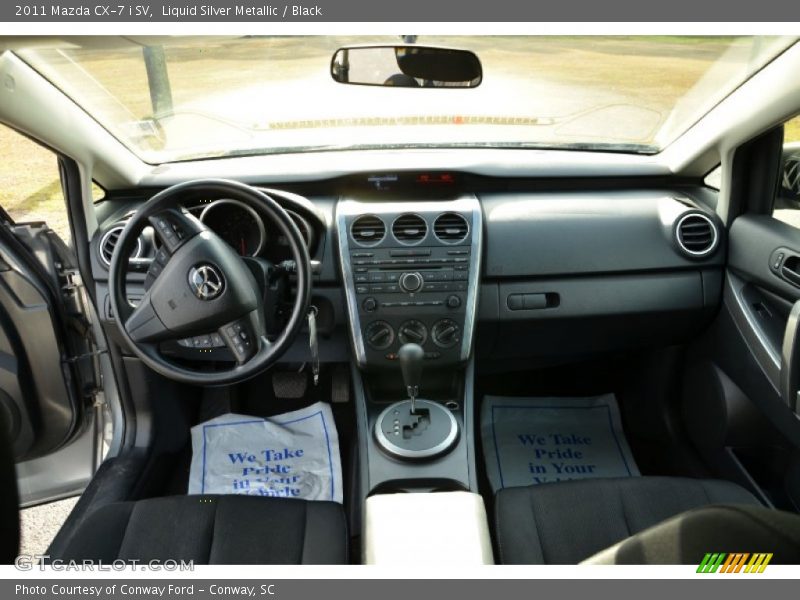 Liquid Silver Metallic / Black 2011 Mazda CX-7 i SV