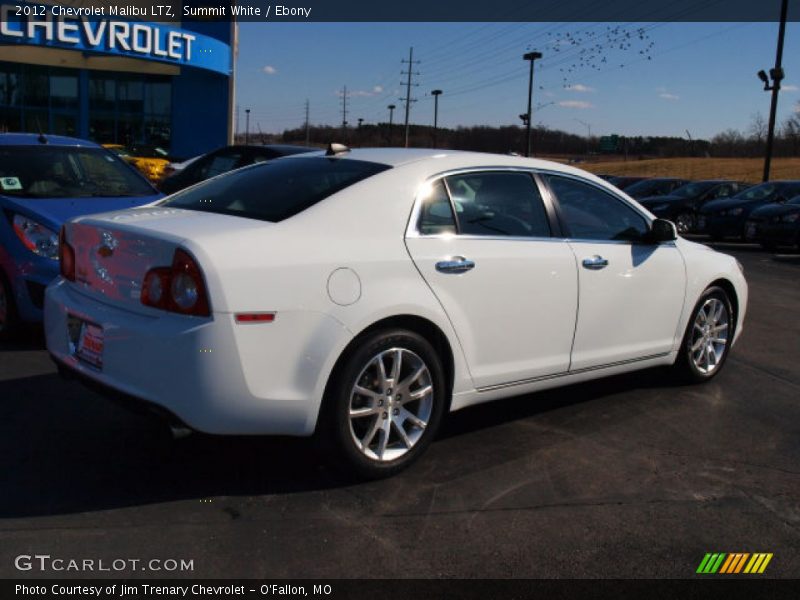 Summit White / Ebony 2012 Chevrolet Malibu LTZ